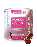 ZUCKERFREIlich COFFEE+ MG POW(D) ER kaffeelich 240g, Kaffee Pulver mit Magnesium, Calcium & Vitamin K2, vegan & zuckerfrei, Eiskaffee mit intensiver Kaffeenote, für Heiß- & Kaltgetränke