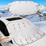 LULUETPUE Frontscheibenabdeckung Auto Faltbare Windschutzscheibenabdeckung mit Magnet Fixierung Scheibenabdeckung Winter Abdeckung Frontscheibe Auto gegen EIS/Schnee/Frost/Staub/Sonne (180 x 115 cm)