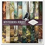 ITD Collection - Scrapbooking-Paket 12x12 inches, Scrapbooking Papier, Dekorpapier, Decoupage, Kartenherstellung, Papiergröße - 310 x 320 mm (Mysterious Forest, SLS053)