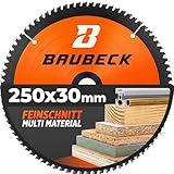 BAUBECK Sägeblatt 250x30 - Multi Material Feinschnitt -...