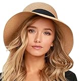 FURTALK Damen Sonnenhut UV-Schutz Strandhut Faltbar...
