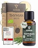 Heldengrün® BIO Thymianöl [100% NATURREIN] Zertifiziertes Lebensmittel zum Einnehmen - Thymian Öl aus Griechenland - Ätherische Öle Thymian, Tyhme Oil
