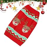 Weihnachtspullover für Hunde, weich, warm, gestrickt, atmungsaktiv, Haustierzubehör für kleine Hunde und Katzen