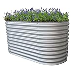 RS Trade® Rimini XL Hochbeet L 200 cm x B 100 cm x H 82 cm Gemüsebeet Gartenbeet Kräuterbeet Anzuchtbeet Frühbeet Stahl-Wellblech Zink-Alu Metall witterungsbeständig