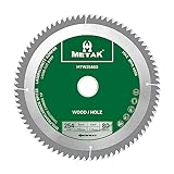METAK HM Kreissägeblatt 254x30mm, 80 Zähne für Holz -...