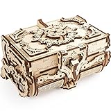 UGEARS Schatulle 3D Modellbausatz Holztruhe-3D Holzbausatz Schatzkiste-3D Puzzle Erwachsene Box (Antik-Schatulle)