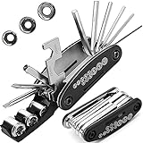 Retoo Fahrrad Werkzeug, Multitool für MTB Unterwegs, 16 in 1 Fahrrad-Multitool für die Fahrrad-Reparatur, Multifunktionswerkzeug, Faltbares Werkzeug Reparatur Set, Multifunktions Pocket Tool