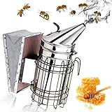 goldmiky Edelstahl Bee Hive Smoker,Imker Smoker,Bienen Raucher,Bienentechnik Smoker,Werkzeuge Zubehör zur Bienenzucht,Imkereiausrüstung for Bienen Volk