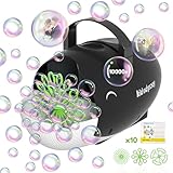 Kid Odyssey Automatische Seifenblasenmaschine, 400ML tragbare Blasenmaschine Type-C Laden mit 10000+ Blasen, Bubble Maker mit 2 Geschwindigkeitsmodi & 3 Blasenstäben für Kinder/Party/Hochzeit