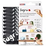 Sugru by tesa - Formbarer Allzweckkleber, 8er-Pack, 8 x 3,5 g, Schwarz - vielseitige Klebeknete - zum Reparieren, Kleben und zum Befestigen ohne Bohren