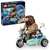 LEGO Harry Potter Hagrids und Harrys Motorradtour - Ostergeschenke für Zauberwelt Fans, Jungen & Mädchen ab 9 Jahren - Bewegliches Motorrad Spielzeug mit Beiwagen & Hedwig Minifigur - 76443
