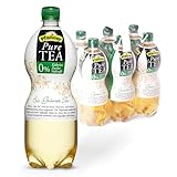 Pfanner Pure Tea Grüner Tee (6 x 1 l) – Eistee ohne Zucker und ohne Süßstoffe - Bio Tee mit Holunder und Zitronensaft – im Vorratspack