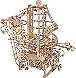 UGEARS DIY Murmelbahn Holz Spirale - Marble Run 3D Holzpuzzle Erwachsene - Holzkugelbahn Modellbausatz - Mechanische Holz Kugelbahn mit farbigen Glasmurmeln - Modellbau Holzbausatz 3D Puzzle Kit