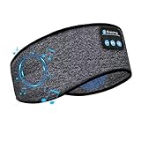 Rtinle Schlafkopfhörer Bluetooth,Bluetooth Stirnband,Kopfhörer Headband Schlafmaske Geschenk für Männer Frauen,mit Ultradünnen HD Stereo Lautsprecher,für Jogging, Laufen, Wandern