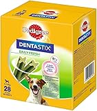 Mars Pedigree DentaStix Daily Fresh Zahnpflegesnack für kleine Hunde (5–10kg), 112 Sticks, 4er Pack, 4x28 Stück – Hundeleckerlis für jeden Tag, für gesunde Zähne und einen frischen Atem