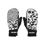 Volcom Herren Nyle Isolierte Pipe and Park Winter Snowboard Ski Mitt Handschuhe, Schwarz Weiß S4, X-Large