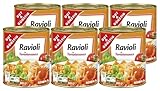 Gut & Günstig Ravioli in Tomatensauce 6x800g Dose Fertiggericht Nudeln mit Tomatensoße von EDEKA