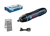 Bosch Professional Akkuschrauber Bosch GO (inkl. 25-tlg. Bit-Set, USB-Ladekabel, Ohne Ladekabeladapter, L-BOXX Mini) - Amazon Exclusive Set