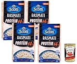 SCOTTI Riso Basmati&Protein mit Roten Linsen 4x500g Aromatischer Basmati-Reis mit pflanzlichem Protein, nahrhaft & ausgewogen Ideal für gesunde Küche, Sport & vegane Ernährung+Italian Gourmet Polpa