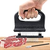 Fleischzartmacher, Fleisch Tenderizer Fleischklopfer mit Reinigungsbürste & 48 Edelstahl Ultra Sharp Nadel Klingen, Zartmacher Kochwerkzeug für Zartmachen Steak Rindfleisch/Schweinefleisch/Huhn