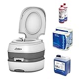 Campingtoilette Starter-Set Blue 5,0 Enders Deluxe [ 4994 ]: inkl. Sanitärflüssigkeit und WC Papier - mobile Chemietoilette Campingklo Camping-Toilette