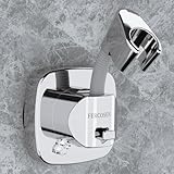 FERCOSEN 360° Drehbar Duschkopfhalterung mit Saugnapf | 10 kg Tragfähigkeit, Sekundenschnelle Montage | rutschfeste Rostfreie Duschbrause Halterung