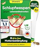 anwerk® Schlupfwespen gegen Lebensmittelmotten - 4 Karten...