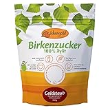 Birkengold Xylit Puderzucker sehr fein Beutel, 350 g Beutel | zum Backen und Dekorieren | Premium Xylit aus Finnland | aus Birken- und Buchenrinde | 40% weniger Kalorien als Zucker | vegan