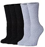 Justay Comf 5 Paar Kuschelsocken Herren Bettsocken Kuschel Flauschig Weiche Socken Haussocken Warme Dicke Business Herren Socken, Grau, Einer Größe