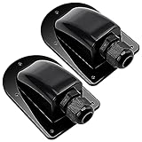 VooGenzek 2 Stück Solar Dachdurchführung, 1-Fach wasserdichte ABS Wohnmobil Kabeldurchführung, für Kabel 6-12 mm für Solaranlage Wohnmobil Caravan Boot Sat Anlage und Klimaanlage (Schwarz)