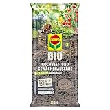 COMPO BIO Hochbeet- und Gewächshauserde torffrei, ideal für komfortables Gärtnern - besonders hoher Humusanteil für eine 5-wöchige Nährstoffversorgung 40 L