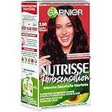 Garnier Nutrisse Pflegende Intensivtönung mit nährenden Fruchtölen, Coloration mit 8 Wochen Halt, Farbsensation Haarfarbe, 2.60 Dunkles Mahagoni