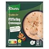 Knorr Feinschmecker Pfifferling Cremesuppe leckere Pilzsuppe mit Gemüse und Kräutern aus nachhaltigem Anbau 18x 56 g