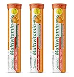 German Multivitamin Brausetabletten 60 Stk. Orangengeschmack - Vitamin C, E, B1, B2, B6, B12, Biotin, Folsäure, Niacin, Pantothensäure – T&D Pharma German Multivitamin – Made in Germany