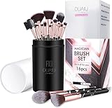 Make Up Pinsel Set Professionelles 16 pcs, DUAIU Make-up-Pinsel aus Marmor für Foundation Powder Concealer und Lidschatten mit Luxus Geschenkbox, Geschenke für Frauen, Black