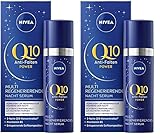 NIVEA Q10 Anti-Falten Power Multi Regenerierendes Nachtserum, Anti-Falten Serum für die Nacht, Gesichtsserum mit Provitamin B5 und Q10 (30 ml) (Packung mit 2)