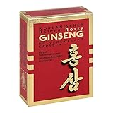 Koreanischer Reiner Roter Ginseng, 30 Pulverextrakt Kapseln, 500 mg, 6-jähriger Panax Ginseng, 1800 mg je Tagesdosis, Monatskur