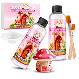 200ml Glasur für Ton Lufttrocknend - Hochglanz Acryl Klarlack, Wasserdicht & Kratzfest, für Selbsttrocknenden Ton & Polymerton, Versiegelung für Modelliermasse, Keramik, Holz & Acrylfarben Clay Glaze