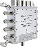 SCHWAIGER 5200 Multischalter 5/8 SAT-Verteiler 8-Teilnehmer SAT-Splitter digital Multiswitch 8-Wege-Verteiler mit externem Netzteil für Quattro/Quad LNB Digital, HDTV, FullHD, 4K, 8K, UHD