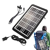Externer Solarbetrieb, tragbares Ladegerät, 6 V, 3, Wanderausrüstung für Strand, Festival, Boot, Auto, Roadtrip, Camping, Jagd-Ausrüstung und anderes Abenteuer-Zubehör