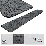 Target Darts World Champion Dart-Matte Ink | Dart Oche Matte mit Softdart und Steeldart Wurfabständen | rutschfeste Teppichmatte für Boden und Dartspitzen Schutz | Dart Zubehör