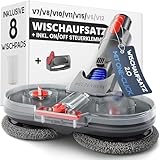 HELDENWERK Wischaufsatz für Dyson elektrisch für V7/V8/V10/V11/V15 Staubsauger I Wischmopp Aufsatz mit Wassertank, Füllbehälter & 8 waschbaren Mops I Wischmop Zubehör Aufsätze