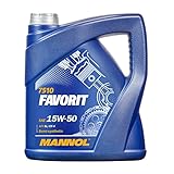 4 Liter Original MANNOL Motoröl Favorit 15W-50 API SL/CF/CF-4 Engine Oil Öl