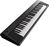 Yamaha Keyboard Piaggero NP-12B, schwarz – Leichtes und transportfreundliches Keyboard – Mit Aufnahmefunktion, Kopfhörer- und Sustain-Pedal Anschluss (Generalüberholt)