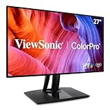 Viewsonic ColorPro VP2768A 68,6 cm (27 Zoll) Fotografen Monitor mit Kalibrierfunktion (WQHD, IPS mit Delta E