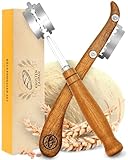 KRUSTENZAUBER Bäckermesser 2er Set [inkl. 20 Rasierklingen]...