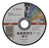 Bosch Accessories Bosch Professional 1x Trennscheibe Gerade Rapido Multi Construction (für Stein, Kunststoff, Metall, ACS 60 V BF, Ø 125 mm, 1.0 mm, Zubehör Winkelschleifer)