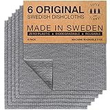 SUPERSCANDI Schwedische Spüllappen & Spültücher [6er Set]...