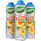 Teisseire Sirup Pfirsich/Peach zero Zucker 600ml - Cocktails (3er Pack)