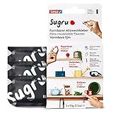 Sugru by tesa - Formbarer Allzweckkleber, 3er-Pack, 3 x 3,5 g, Schwarz - vielseitige Klebeknete - zum Dekorieren, Kleben, Reparieren und für kreative DIY-Anwendungen
